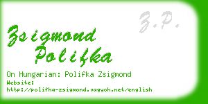 zsigmond polifka business card